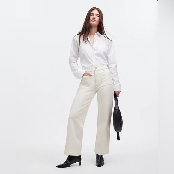 The Emmett Wide-Leg Full Length Jean: Patch Pocket Edition 33 NWT - Picture 1 of 16